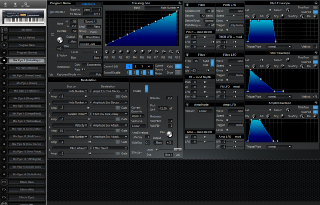 Click to display the Alesis QuadraSynth S4 Rack Mix Pgm 1 Editor