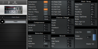 Click to display the Korg A4 Guitar Patch Editor