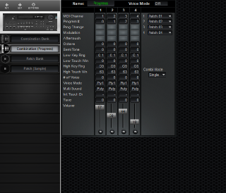 Click to display the Korg DSM-1 Combination Editor