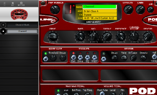 Click to display the Line 6 POD (V.1) Channel Editor