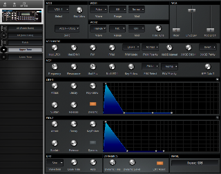 Click to display the Roland MKS-80 Upper Tone Editor