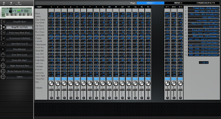 Click to display the Yamaha Motif 6 Song Mix - Mixer 1 Mode Editor