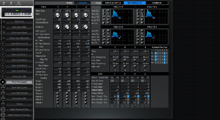 Click to display the Yamaha S90ES Voice - FILTER+EQ+LFO Mode Editor