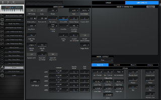 Click to display the Yamaha S90XS Drums - Arp / Effects Editor