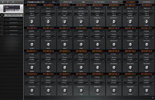 Click to display the ASM Hydrasynth Deluxe v1 Patch - MOD MATRIX Editor