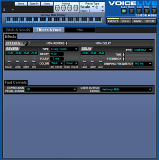 Click to display the TC-Helicon VoiceLive Preset - Effect + Foot Editor